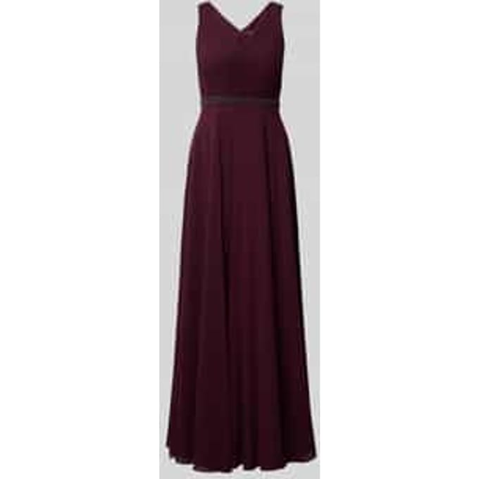 Fit and Flare avondjurk met parelborduursel