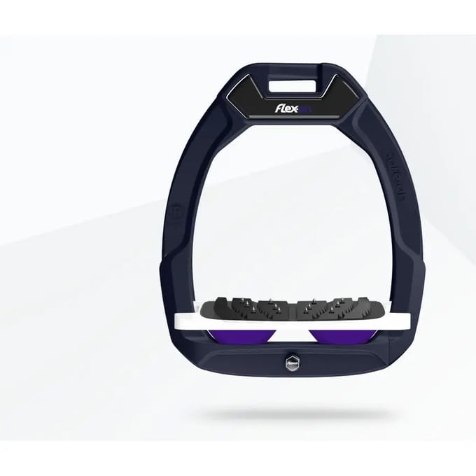 Veiligheidsstijgbeugels Gehoekt Ultra Grip Blauw/Wit/Paarse Flex-On Safe-On