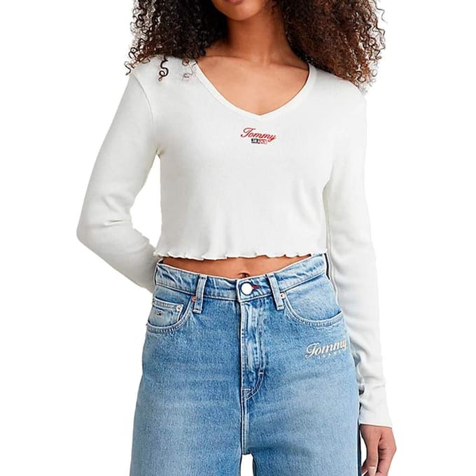 Tommy Jeans T-shirt met klassiek logo voor dames