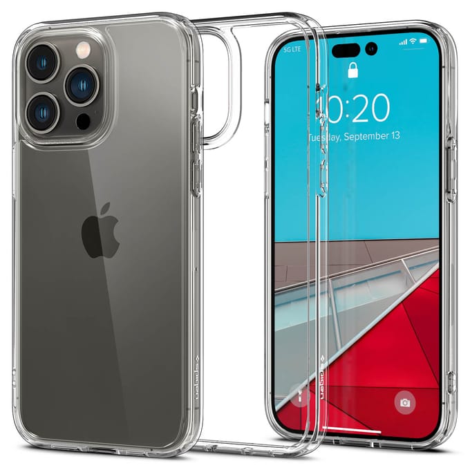 Spigen Ultra Hybrid Backcover voor de Apple iPhone 14 Pro - Crystal Clear