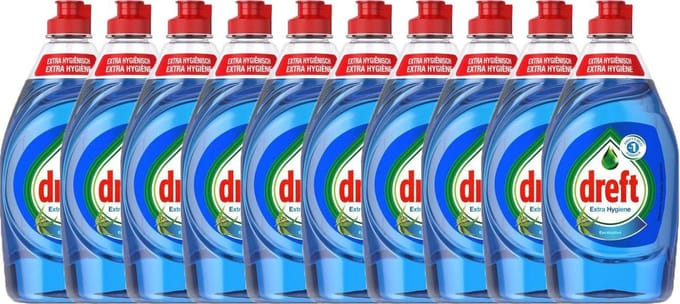 Dreft - Afwasmiddel - Extra Hygiene - Eucalyptus - 10 x 430ML - Voordeelverpakking