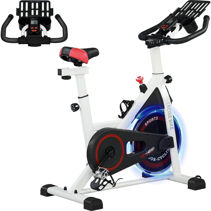 Homcom Hometrainer met verstelbare weerstand en lcd-scherm