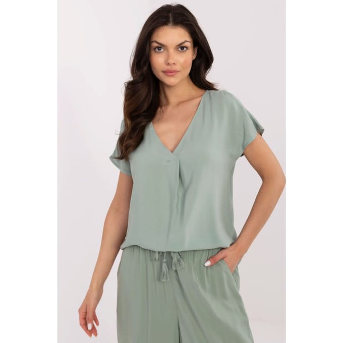 Soft Vibe Blouse - Light Green / S