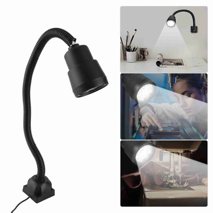 7W LED Werklamp Naaimachine Draaibanken Lamp Werkbank black