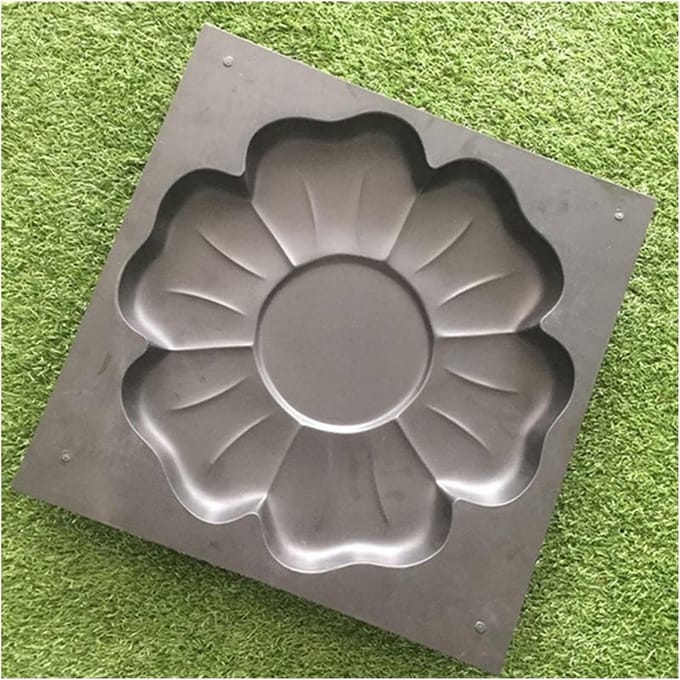 Betonnen Stoeptegel Mal - Padmaker DIY - Tuin Decoratie - Herbruikbaar Plastic - 40.5 cm - Zwart