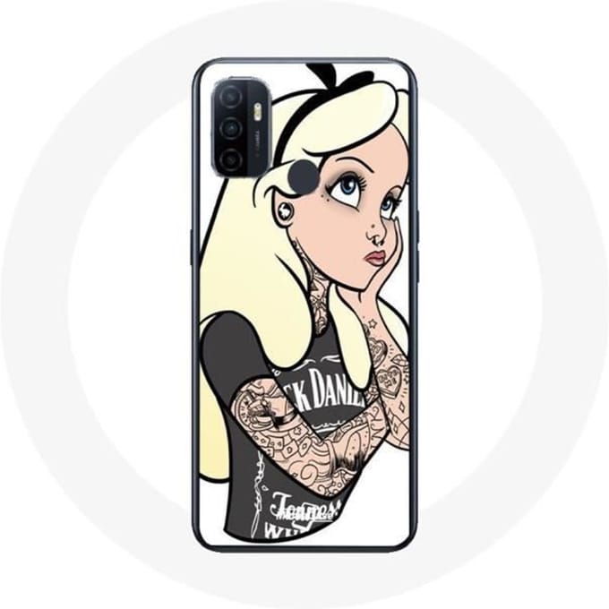 Oppo A53 hoesje Alice getatoeëerde prinses
