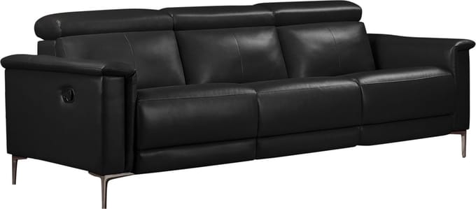 Lund-Sofa 3-zits - 2 Relax - Zwart PU