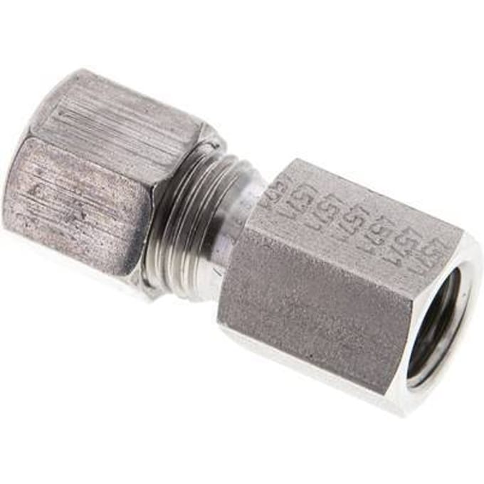 8S & M14x1.5 RVS Rechte Snijringkoppeling Binnendraad 630bar ISO 8434-1