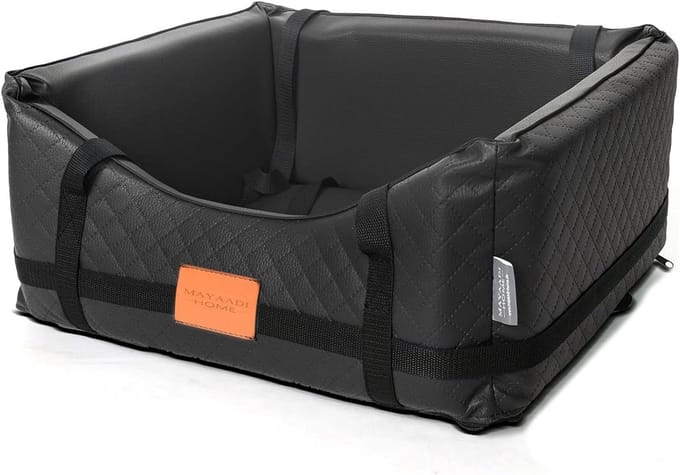 Luxe Hondenzitverhoger Auto - Faux Leer, Grijs