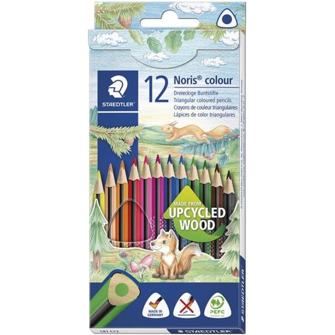 STAEDTLER - Noris colour driehoekige kleurpotloden - set met 12 kleuren