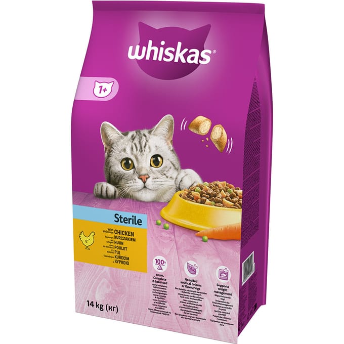 Whiskas - Steriliseren Droogvoer - Kurkuma - 14kg