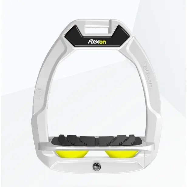 Veiligheidspalenen rijbeugels Incliné Grip Wit/Grijs/Geel Flex-On Safe-On