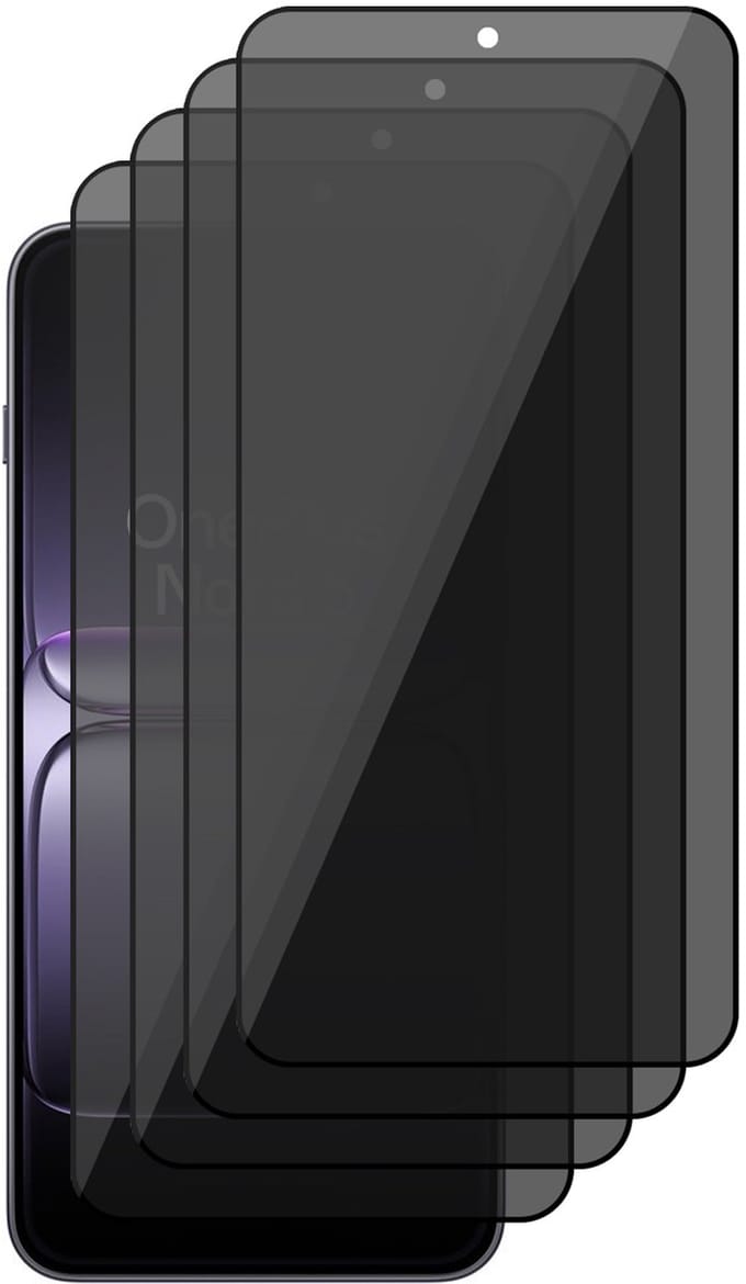 Privacy Screenprotector geschikt voor OnePlus Nord 5 - 4x Volledig Dekkend Glas Screen Protector