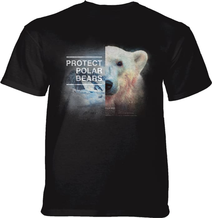 T-shirt Protect Polar Bear Black L