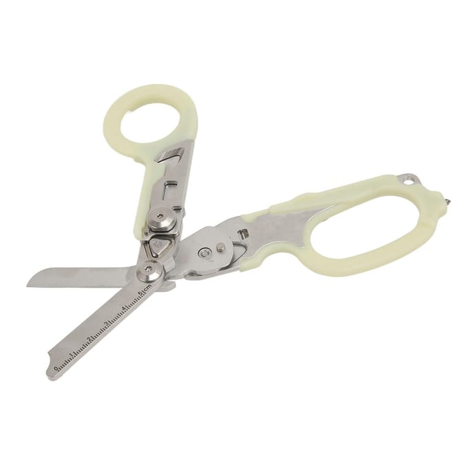 Cisailles d'intervention d'urgence Acier inoxydable Lumineuses Multifonctionnelles Pliables Ciseaux Pinces pour white