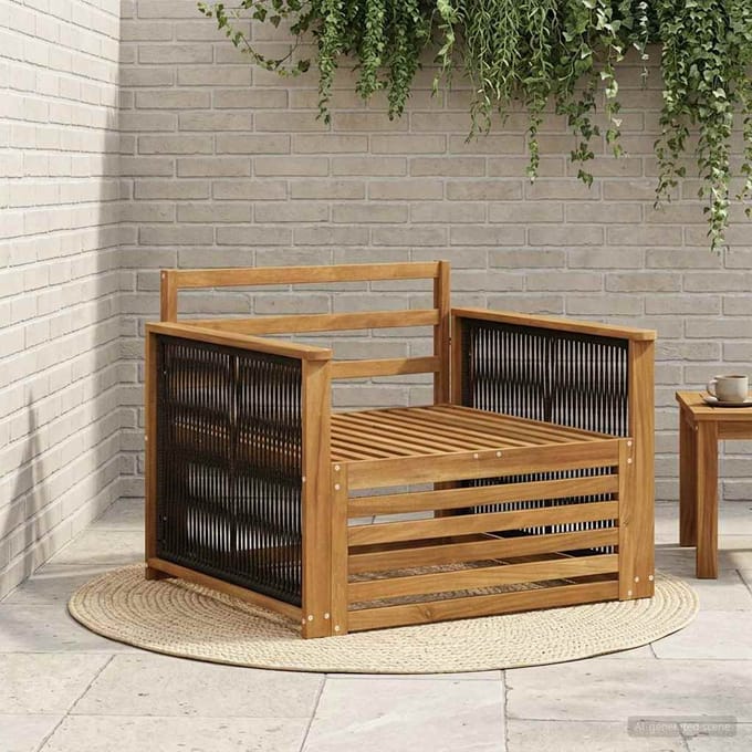 vidaXL - Buiten - Midden - Sofa - Naturel
