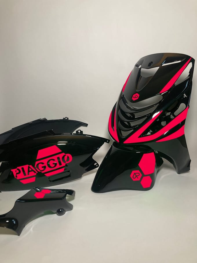 Piaggio Zip Stickerset - Hexa - Fluor Roze
