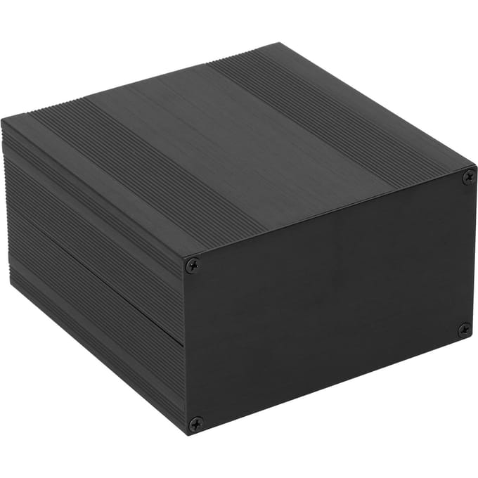 Behuizing van aluminiumlegering voor project HIFI buizen eindversterker behuizing geborsteld zwart 82,2x145x150mm