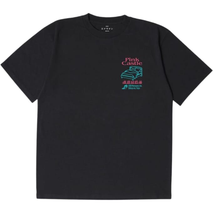 Edwin Europe Mens Pink Castle TS