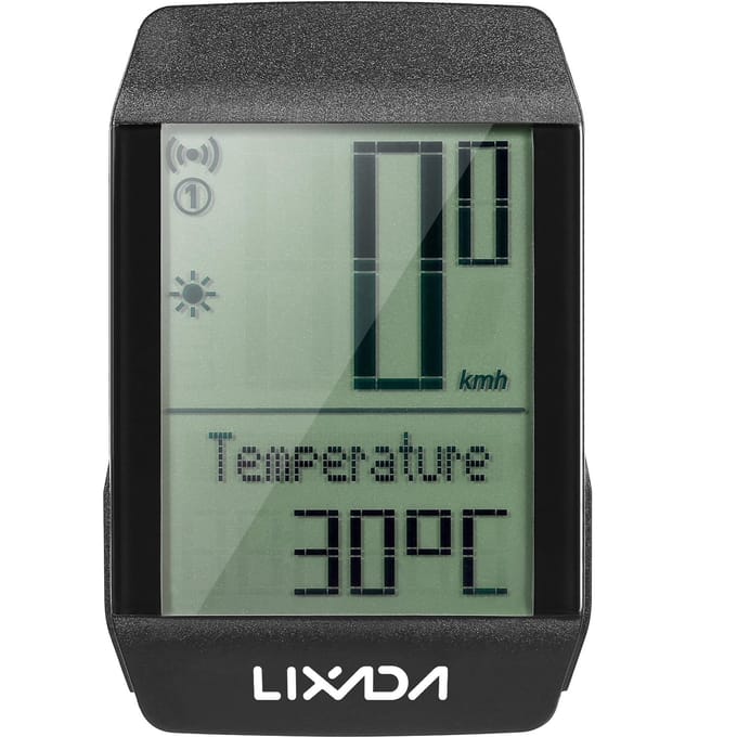 Lixada – compteur de vélo sans fil, étanche, compteur de vitesse, odomètre, 6 langues, LED noir