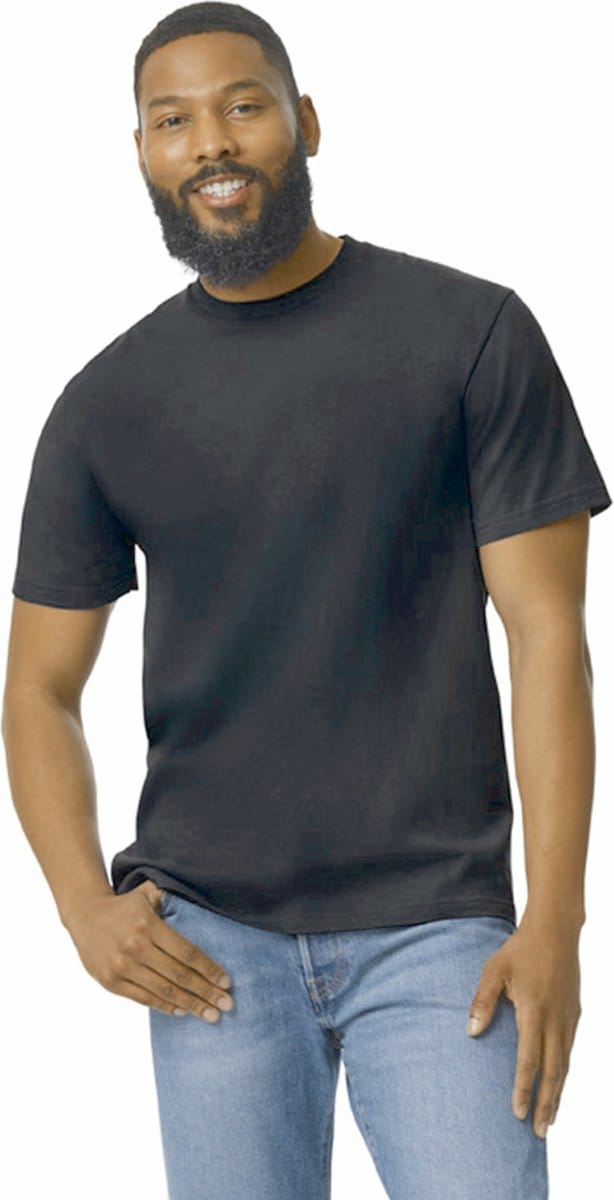 Gildan Heren-T-shirt Softstyle Midweight GI65000 - Pitch Black - 3XL