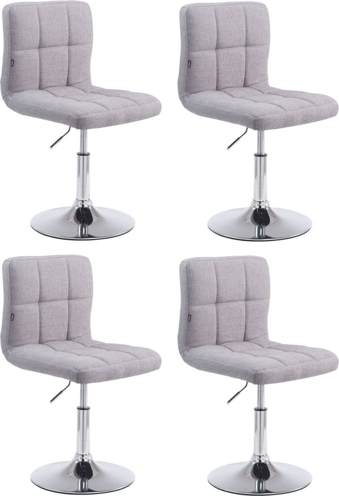 CLP Palma Set van 4 Lounger - Stof grijs