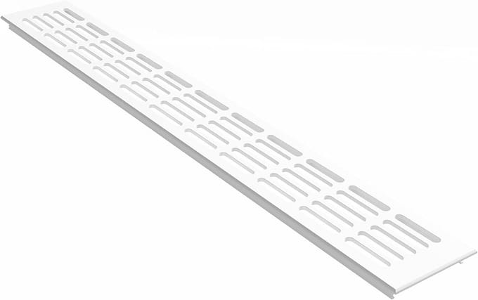 Aluminium Ventilatiesprooi Wit RAL9016 80mm Breed - Diverse Lengtes