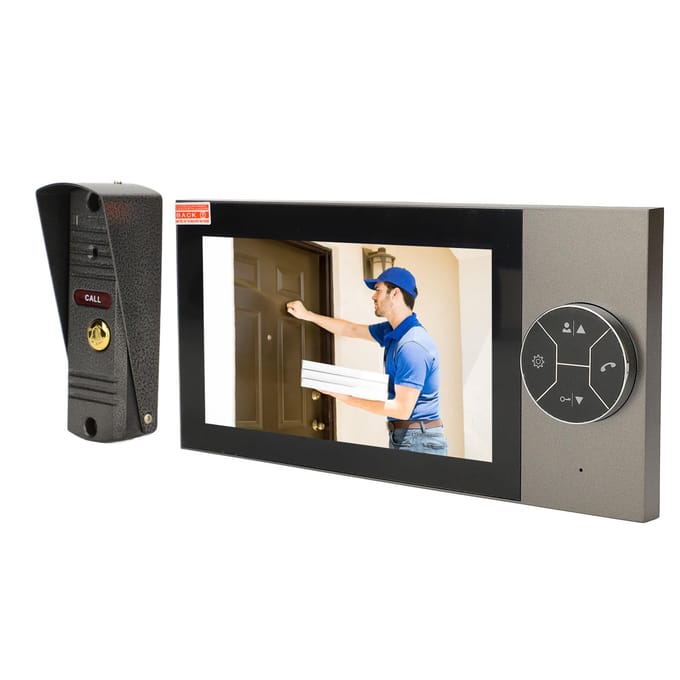 Système d'interphone vidéo intelligent 4 fils 7 pouces, vision nocturne HD, détection IP65, alarme