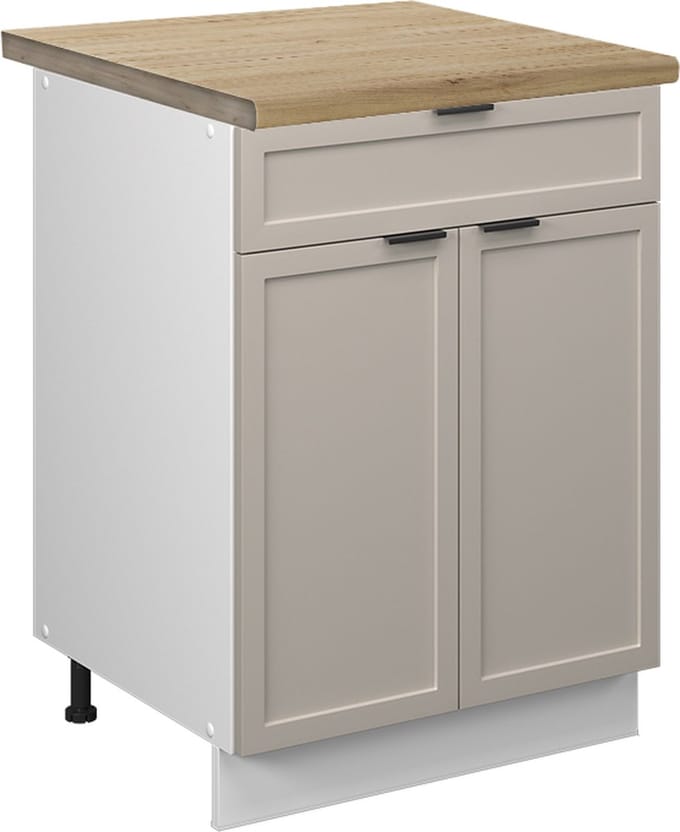 Vicco Fame-Line Keukenonderkast – 60 cm met lade, WB Eik GrijsBeige