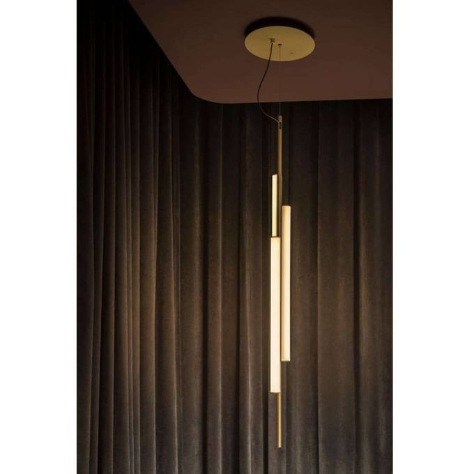 MARSET LED hanglamp Ambrosia met stekker 2700K goudkleurig