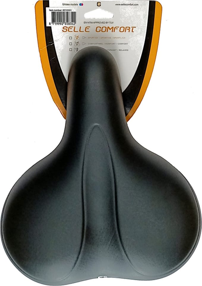 Selle Comfort E-bike zadel - Soft medium - Ergonomisch - Zwart - Unisex
