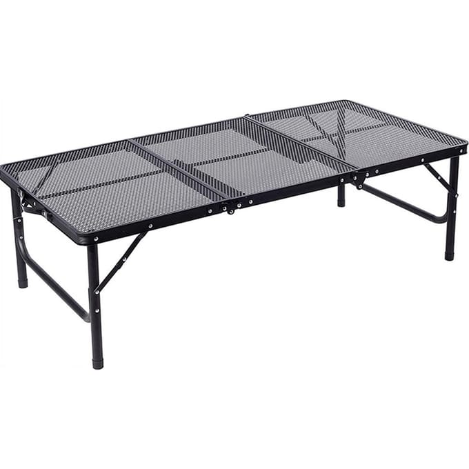 Camping klaptafel Draagbare drievoudige buitentafel In hoogte verstelbare opvouwbare tafel Folding Table gray