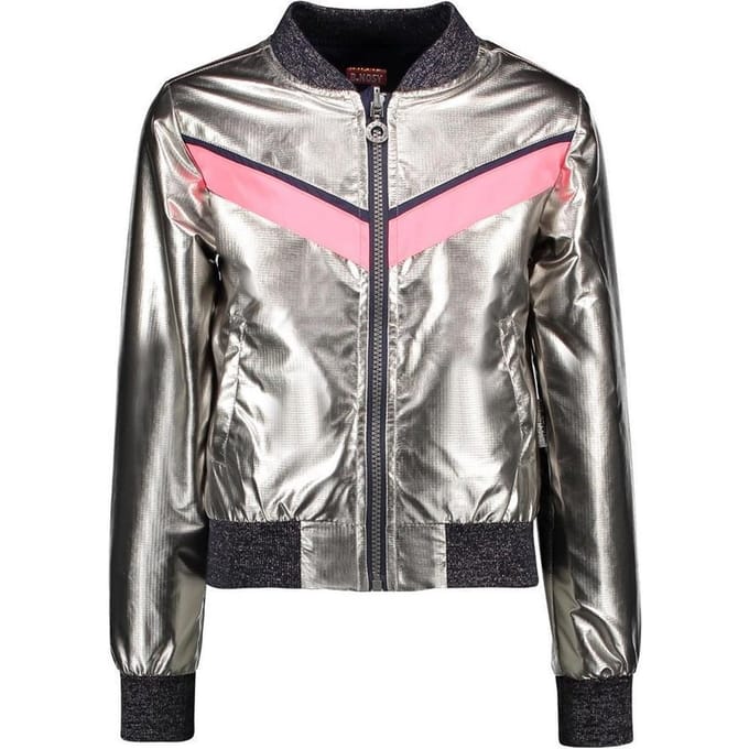 B. Nosy Kids - Maat 104 -  Meisjes Jas - Pewter