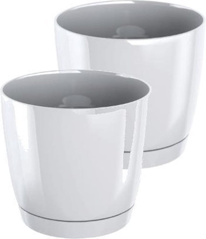 Bloempot Rond Duop 18cm WIT Prosperplast