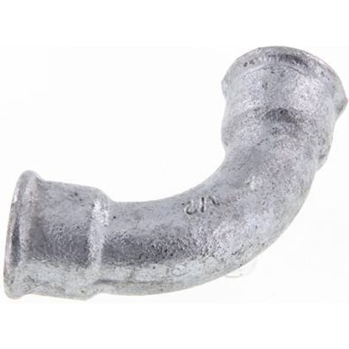 90° L-Koppeling Rp1/2'' Binnendraad Lang Gietijzer 25bar [2 Stuks]