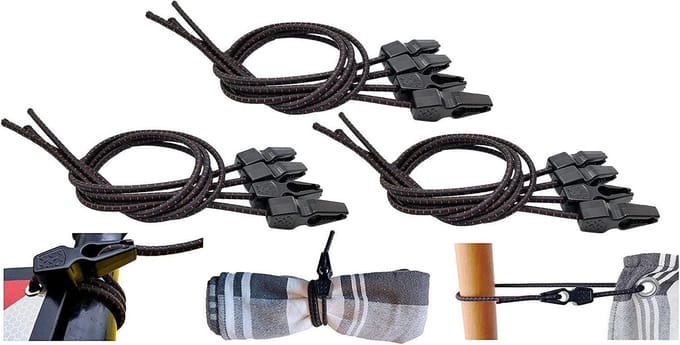 Elastische Spankabels - Spanbanden Snelbinders - Lading Zekeren - Verstelbare Lengte - 50 cm 12 Stuks - Zwart