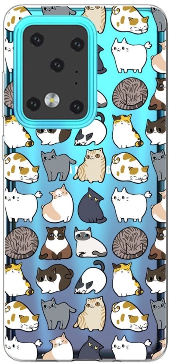 Softcase hoes - Geschikt voor Samsung Galaxy S20 Ultra - Katten