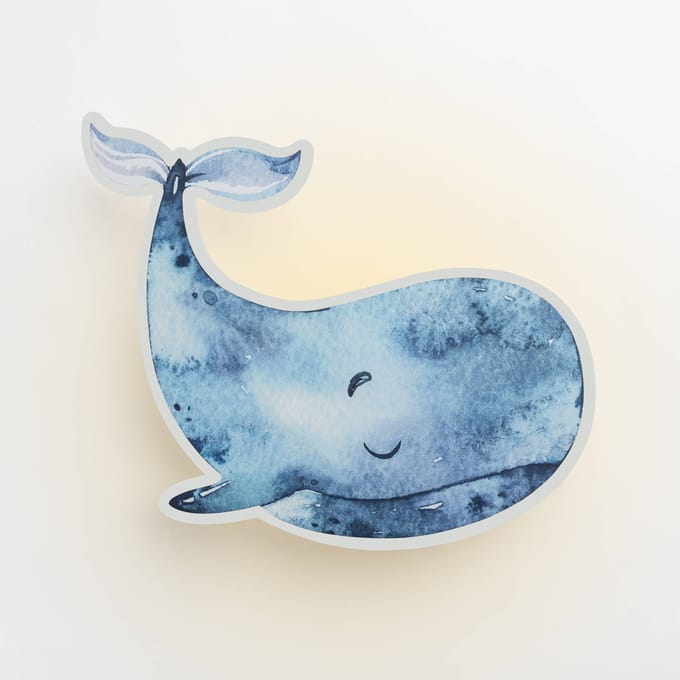 Elobra LED wandlamp Paul Pottwal met stekker, blauw, dimbaar