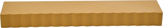 Wandplank Weaves - Okergeel Metaal - 60x5x15 cm (BxHxD) - Golvende Rand