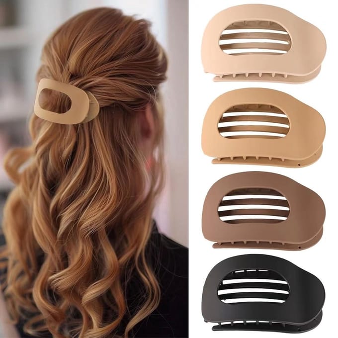 Platte Aarde Ronde Haarclip Set (Ovale Vierdelige)