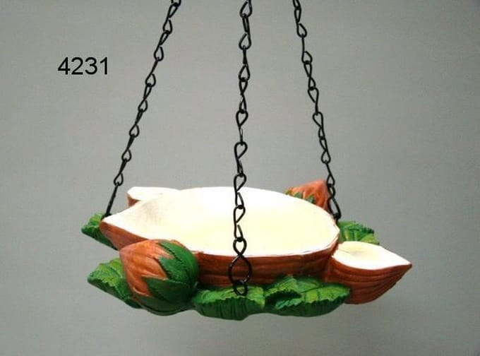 Voederschaal - Vogelvoederhuisje - Bruin - 24 cm x 17 cm x 7 cm