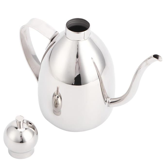 Oliedispenser Roestvrij Staal Olieflacon Lekdicht Azijnpot Keuken Opbergcontainer 0.25L white