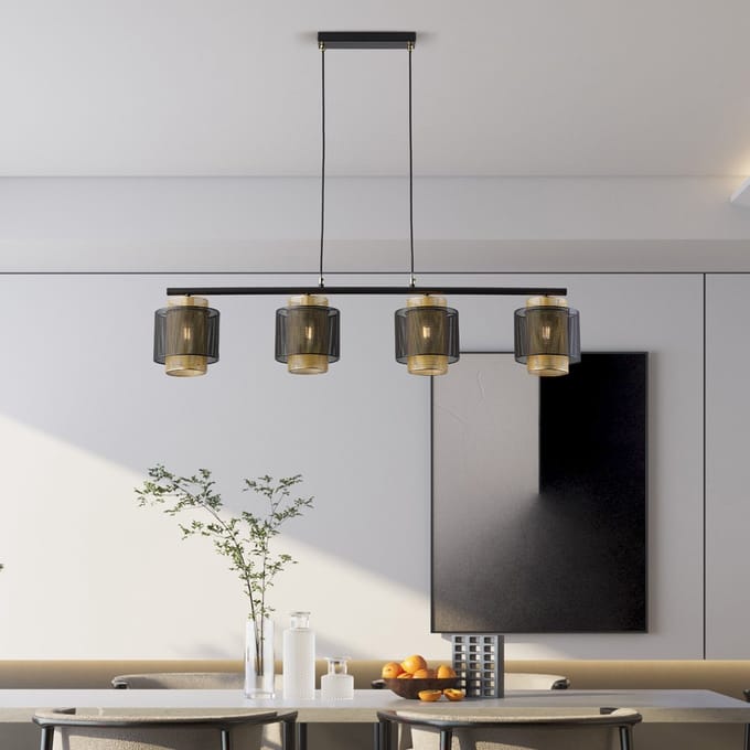 LumenXL Hanglamp Jennifer - zwart - goud