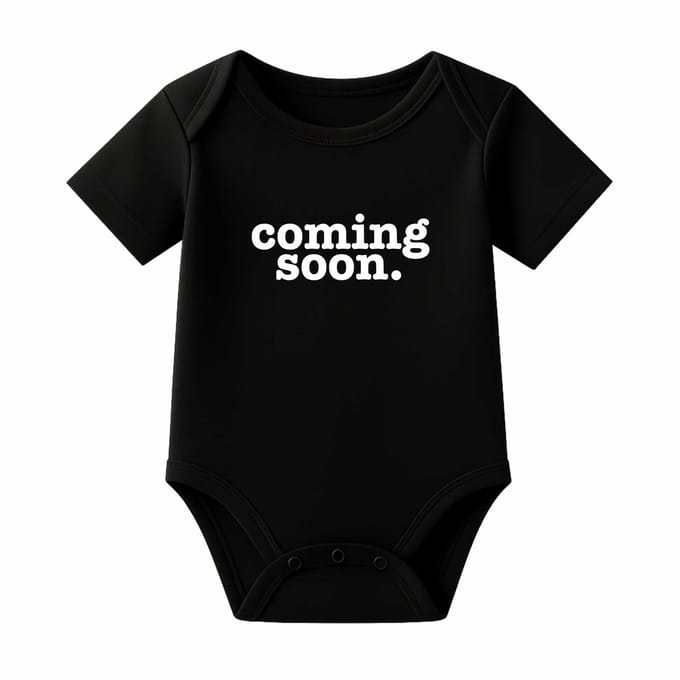 Romper Coming Soon - zwart - korte mouw