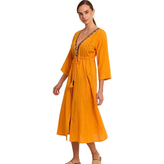 Dames lange strandkimono Selmark Duna