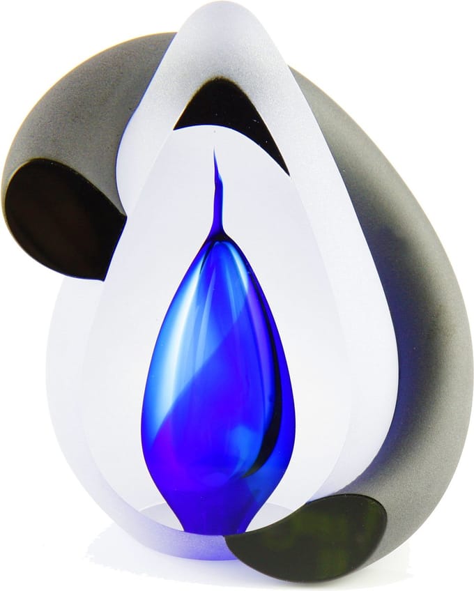 Urnencenter© Kristalglas Premium Bow – Blauw 0,06 Liter