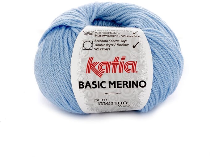 Katia Basic Merino - 34 hemelsblauw - Wol/Acryl Garen