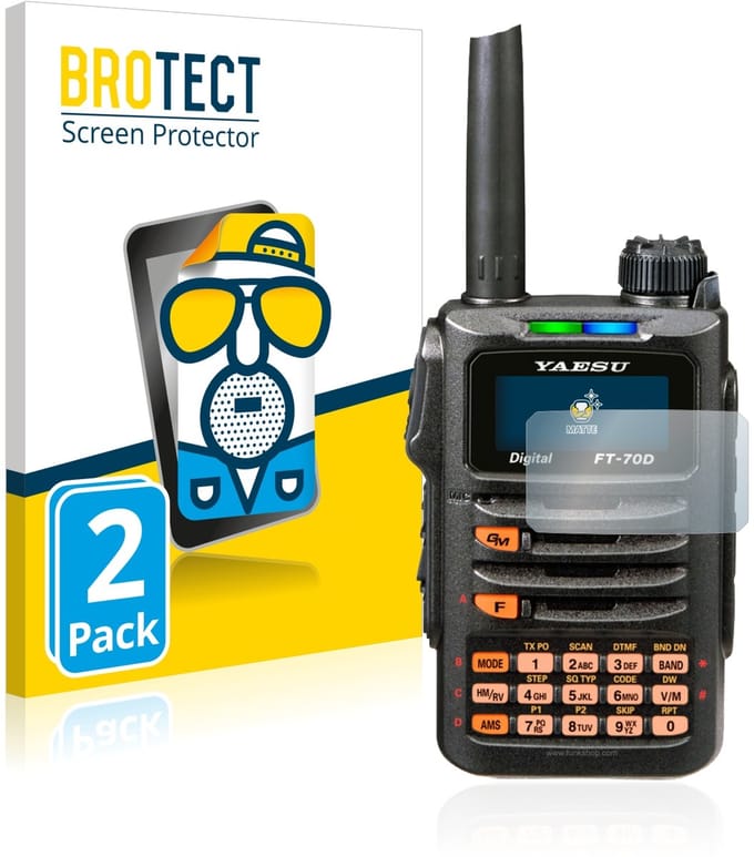 BROTECT - Screenprotector voor Yaesu FT-70DR - Folie Beschermfolie matte 2 Stuks