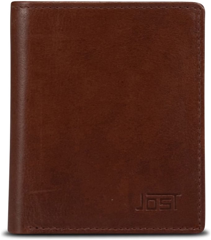 Jost Vardo Portemonnee RFID-bescherming Leer 8.5 cm - Jongens - Horizontaal - brown
