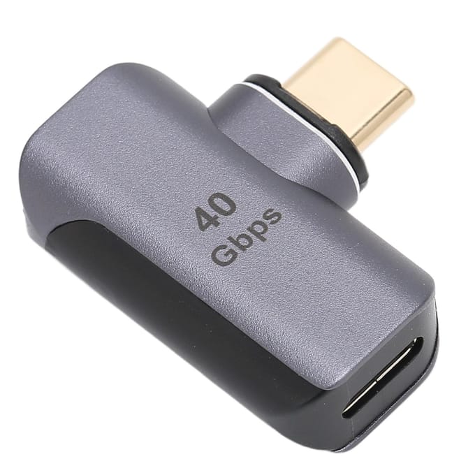Magnetische USB C Adapter 100W Snel Opladen 40Gbps 8K Plug and Play USB C naar C Rechte Hoek Magnetisch